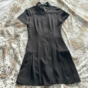 Zara Black Women's Collared Mini Dress